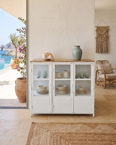 Credenza ferro vetro - in,