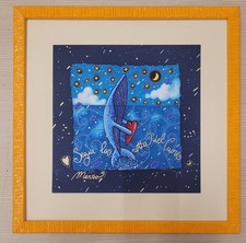 Andrea Agostini  Serigrafia Su Fondo Blu  Marzo