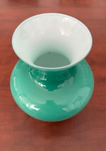 Grande vaso vetro lattimo - vaso,