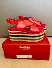 Sandali con zeppa Baldinini rossi – n. 37½, originali, poco usati