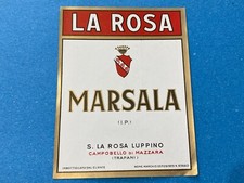 ETICHETTA MARSALA LA ROSA CAMPOBELLO DI MAZZARA TRAPANI.