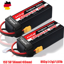 2PCS HRB 6S 22.2V 6000mAh batteria lipo 100C XT90 per RC elicottero aereo quad