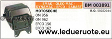 50022044 MARMITTA SCARICO SILENZIATORE MOTOSEGA EFCO 156 162 OLEO MAC OM 956 962