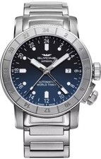 Orologio Uomo Glycine GL0156 Airman Automatico World Time Data Quadrante Blu $2.850