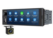 Autoradio Wireless CarPlay Android Auto 6,36" 1Din Unità principale Bluetooth FM