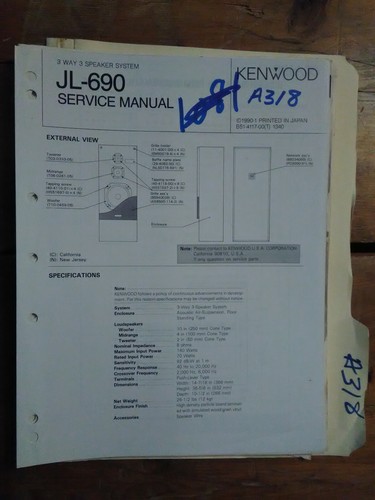 Kenwood 690 manuale - kenwood, jl-690