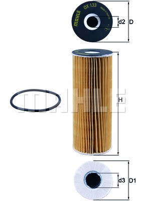 Knecht ox133d filtro olio - ox133d,