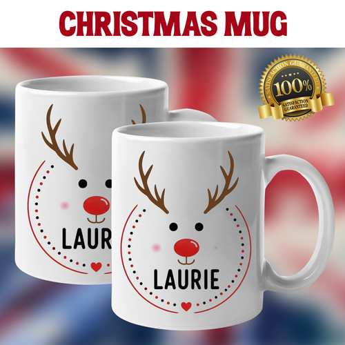 Personalised reindeer red - personalised, nose