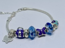 Bracciale Charm Blu Viola Teal