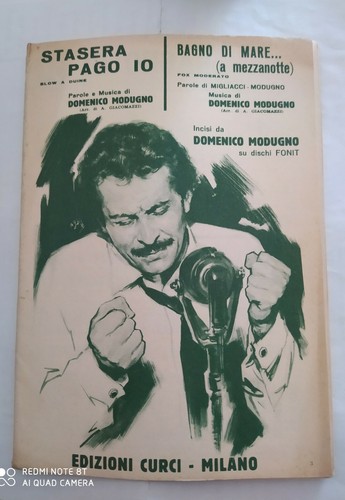 Domenico modugno stasera - "stasera, pago
