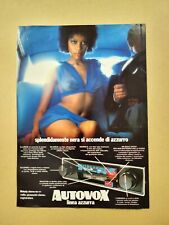 AUTOVOX AUTORADIO LINEA AZZURRA CLIPPING RITAGLIO PUBBLICITA' ADVERTISING #632