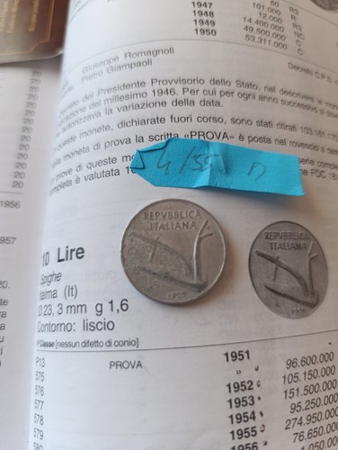 Moneta lire del 1955 - da,