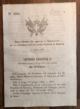 RAVENNA 1870 REGIO DECRETO X COLTIVAZIONE RISO-6222