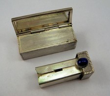 PORTA ROSSETTO VINTAGE  In Argento 800 Epoca Anni '50 OLD LIPSTICK SILVER HOLDER