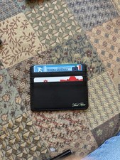 Portafoglio Portatessere Pelle Nero