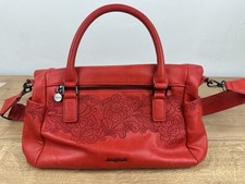 Borsa Desigual rossa ricamo