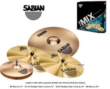 SABIAN THE MIX GARAGE BX5003 KIT PIATTI BATTERIA HI-HAT 14 CRASH 16 + 18 RIDE 20