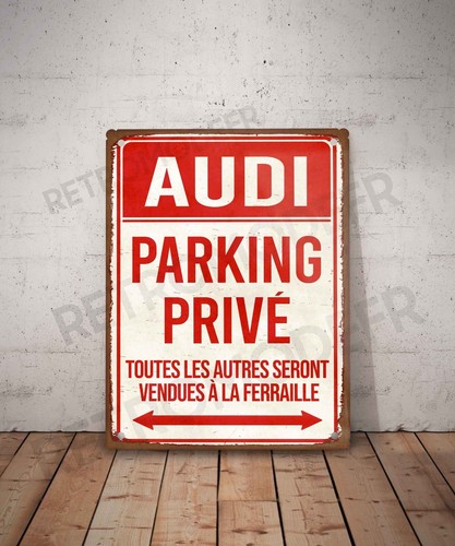 Plaque métal vintage audi - vintage,