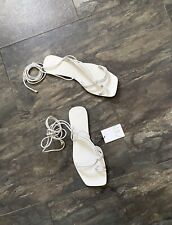 Zara Sandali bianchi cinturino