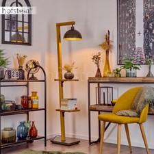 Lampada da terra lampada legno vintage interruttore soggiorno camera da letto camera illuminazione  