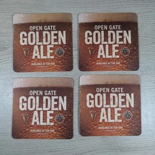 Open Gate Golden Ale 4 x Vintage Beer Mats Pub Bar Coaster Breweriana