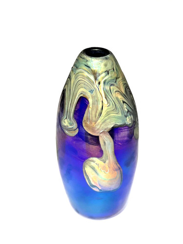 Vaso lucentezza blu - lucentezza, con