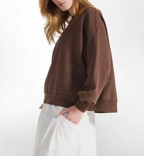 Felpa Deha donna over felpa girocollo maglia felpata tempo libero casual moda