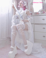Sexy Maryjane White Heel 15