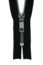 Nero Metallo Chiusura Zip