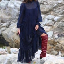 Zara Maxi Vestito Con Swiss