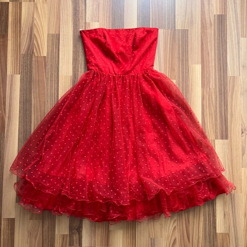 Abito tulle rosso - , mont