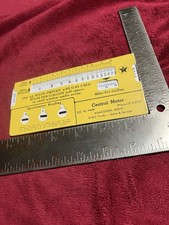 Calcolatrice chilometraggio gas Texaco vintage, motore centrale in Anaconda, MT. Camion GMC