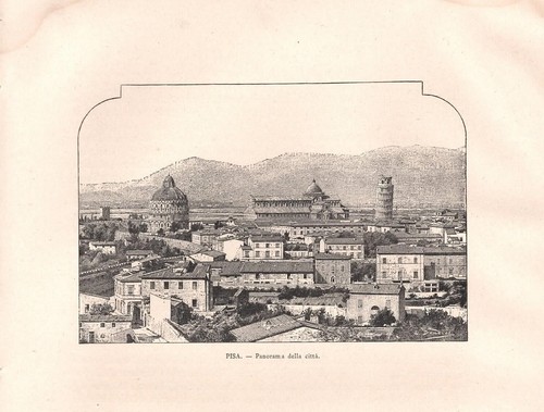 Pisa veduta panoramica stampa - veduta,
