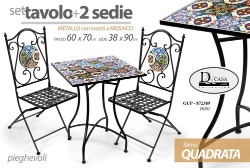 Set tavolo quadrato 2 - set, sedie