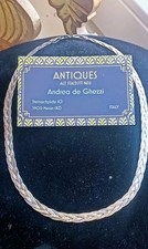 Collana intrecciata collier argento 41 cm tre fili catena argento tricolore