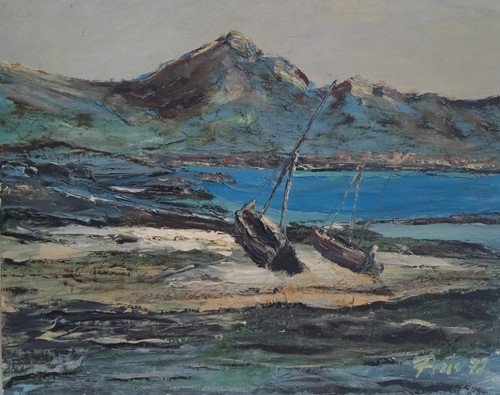 Dipinto olio cartone telato - cartone,