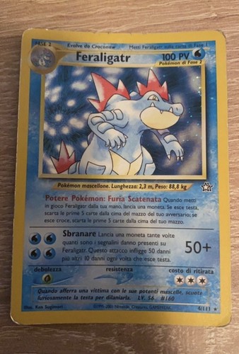 Carta pokemon feraligatr 111 - carta,
