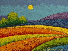 Dipinto Olio Nel Campo Osservando la Bellezza V. Zadorozhnya Originale nAAA4570