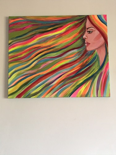 Quadro moderno dipinto mano - a,