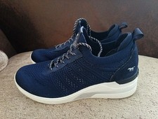 Scarpe da ginnastica Mustang taglia EU 37 UK 4 colore blu scuro scarpe da ginnastica stringate ottime condizioni