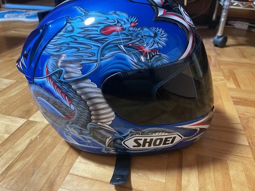 Shoei blue full face helmet - shoei,