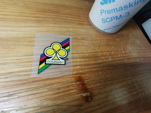 Colnago logo yellow vinilo - ,
