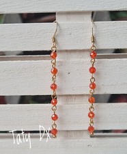 ORECCHINI PENDENTI ARANCIONI ARANCIO   altezza 6,8 cm  art.2458