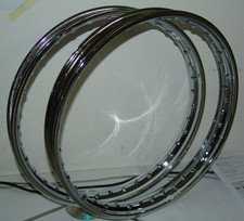 COPPIA CERCHI ACCIAIO MOTO GUZZI 500 FALCONE 19 X 185 - 40/36 fori