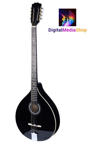 Black irish bouzouki solid - black,