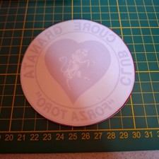 adesivo vintage STICKER kleber vetrofania calcio Torino forza toro granata