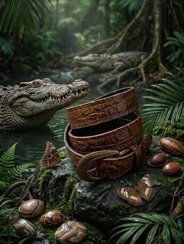 Rara cintura coccodrillo fatta