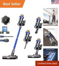 Cordless Vacuum Cleaner with Powerful Suction and Touch Screen for Home Pets ...