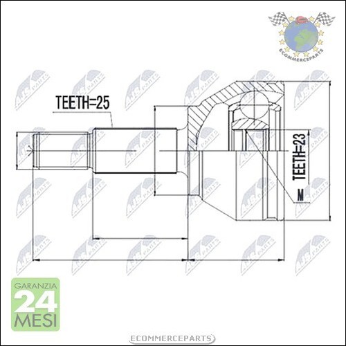 Kit giunto omocinetico ajs - giunto,