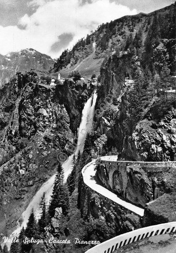 Cartolina valle spluga cascata - cartolina,